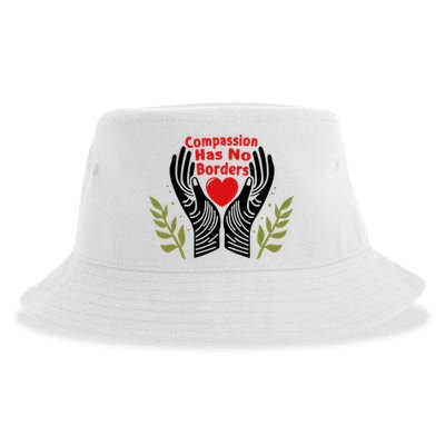 Compassion Has No Borders Sustainable Bucket Hat