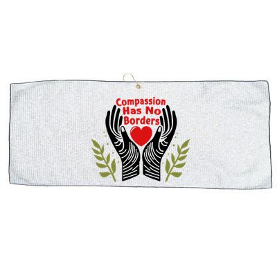 Compassion Has No Borders Large Microfiber Waffle Golf Towel