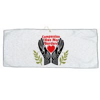 Compassion Has No Borders Large Microfiber Waffle Golf Towel