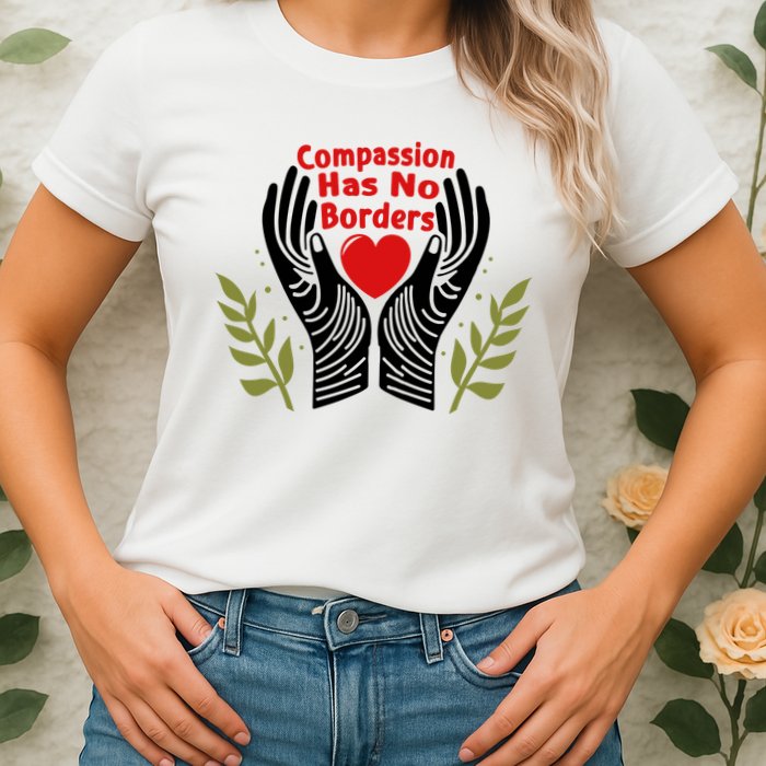 Compassion Has No Borders Womens T-Shirt