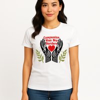 Compassion Has No Borders Womens T-Shirt