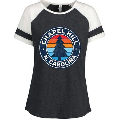 Chapel Hill North Carolina Nc Vintage Graphic Retro 70s Enza Ladies Jersey Colorblock Tee