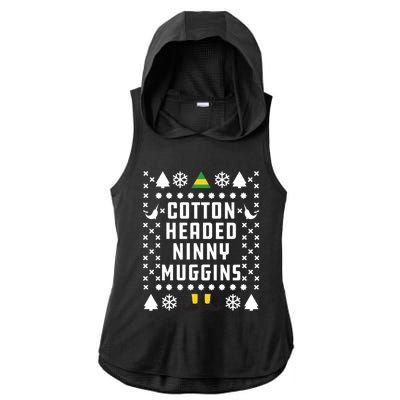 Cotton Headed Ninny Muggins Classic Ladies PosiCharge Tri-Blend Wicking Draft Hoodie Tank