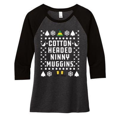 Cotton Headed Ninny Muggins Classic Women's Tri-Blend 3/4-Sleeve Raglan Shirt