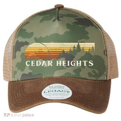 Cedar Heights Nj Vintage Evergreen Sunset Eighties Legacy Tie Dye Trucker Hat