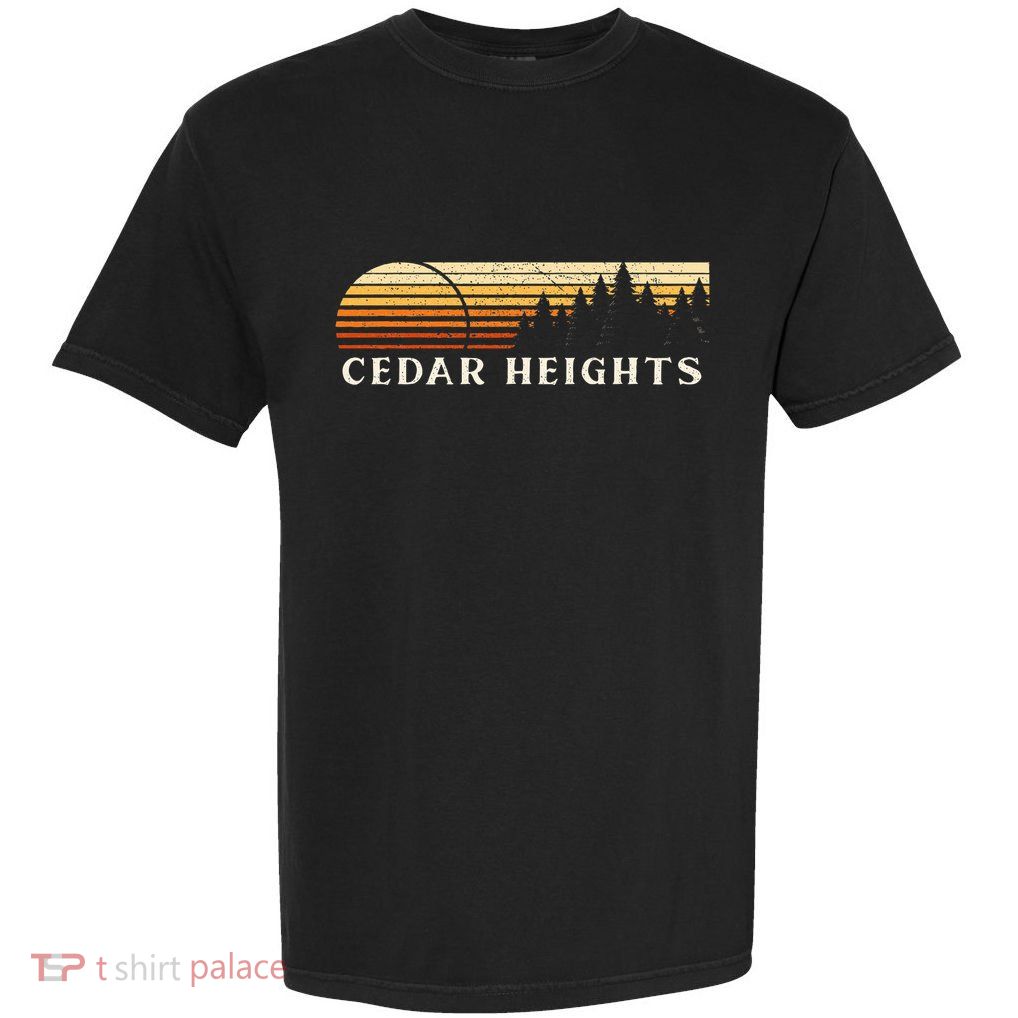 Cedar Heights Nj Vintage Evergreen Sunset Eighties Garment-Dyed Heavyweight T-Shirt