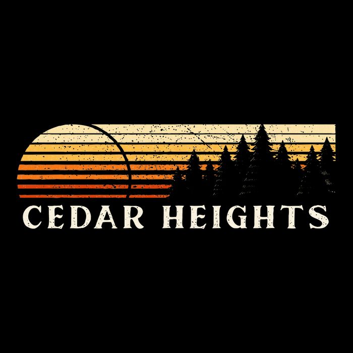 Cedar Heights Nj Vintage Evergreen Sunset Eighties Doggie Tank