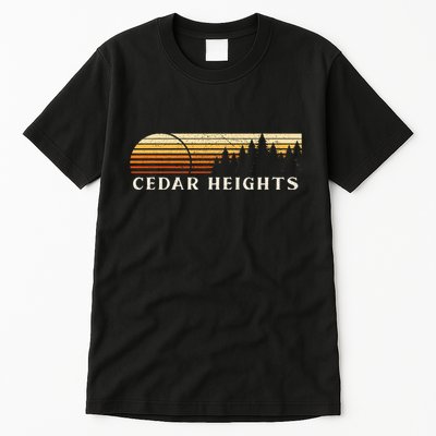 Cedar Heights Nj Vintage Evergreen Sunset Eighties Tall T-Shirt