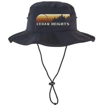 Cedar Heights Nj Vintage Evergreen Sunset Eighties Bucket Hat