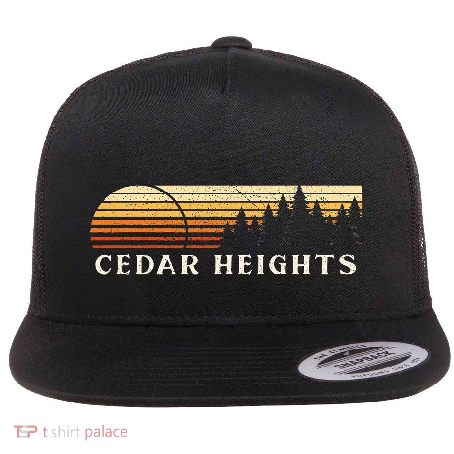 Cedar Heights Nj Vintage Evergreen Sunset Eighties Flatbill Hat