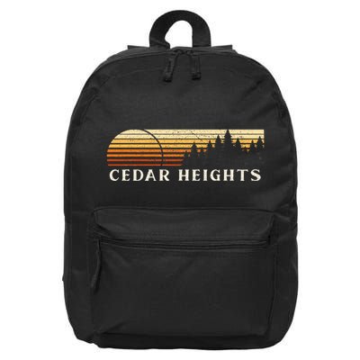 Cedar Heights Nj Vintage Evergreen Sunset Eighties 16 in Basic Backpack