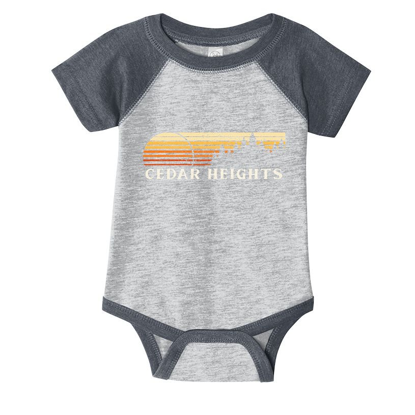 Cedar Heights Nj Vintage Evergreen Sunset Eighties Infant Baby Jersey Bodysuit