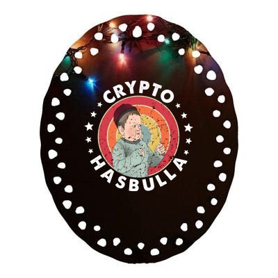 Crypto Hasbulla Nft Funny Hasbulla Magomedov Ceramic Oval Ornament