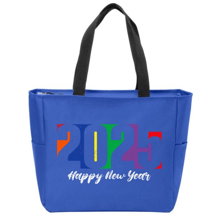 Celebration Happy New Year Crew 2025 Nye New Years Eve Party Meaningful Gift Zip Tote Bag