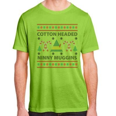 Cotton Headed Ninny Muggins Ugly Christmas Sweater Design Adult ChromaSoft Performance T-Shirt