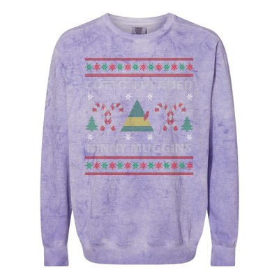 Cotton Headed Ninny Muggins Ugly Christmas Sweater Design Colorblast Crewneck Sweatshirt