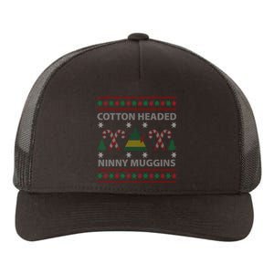 Cotton Headed Ninny Muggins Ugly Christmas Sweater Design Yupoong Adult 5-Panel Trucker Hat