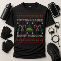 Cotton Headed Ninny Muggins Ugly Christmas Sweater Design Cooling Performance Crew T-Shirt