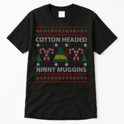 Cotton Headed Ninny Muggins Ugly Christmas Sweater Design Tall T-Shirt