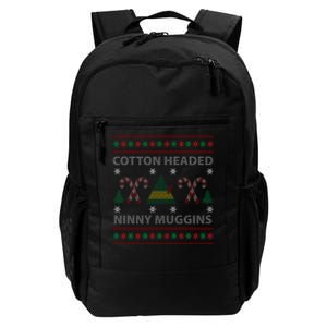 Cotton Headed Ninny Muggins Ugly Christmas Sweater Design Daily Commute Backpack