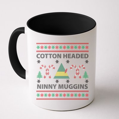 Cotton Headed Ninny Muggins Ugly Christmas Sweater Design Mug