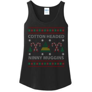 Cotton Headed Ninny Muggins Ugly Christmas Sweater Design Ladies Essential Tank