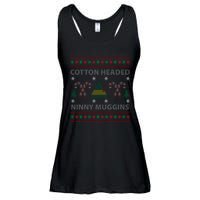 Cotton Headed Ninny Muggins Ugly Christmas Sweater Design Ladies Essential Flowy Tank