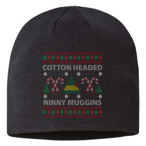 Cotton Headed Ninny Muggins Ugly Christmas Sweater Design Sustainable Beanie