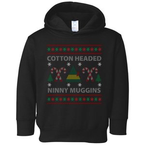 Cotton Headed Ninny Muggins Ugly Christmas Sweater Design Toddler Hoodie