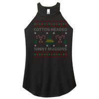 Cotton Headed Ninny Muggins Ugly Christmas Sweater Design Women's Perfect Tri Rocker Tank