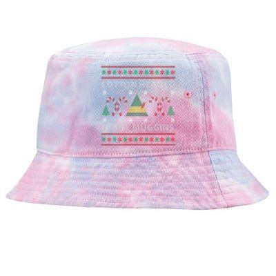 Cotton Headed Ninny Muggins Ugly Christmas Sweater Design Tie-Dyed Bucket Hat