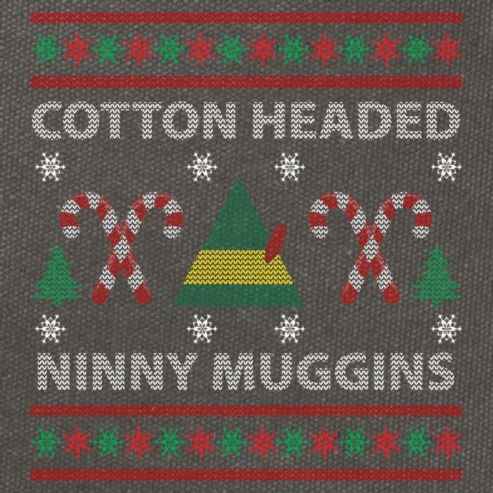 Cotton Headed Ninny Muggins Ugly Christmas Sweater Design Cotton Canvas Backpack