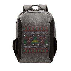 Cotton Headed Ninny Muggins Ugly Christmas Sweater Design Vector Backpack