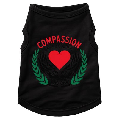 Compassion Has No Borders 2025 Funny Doggie Tank