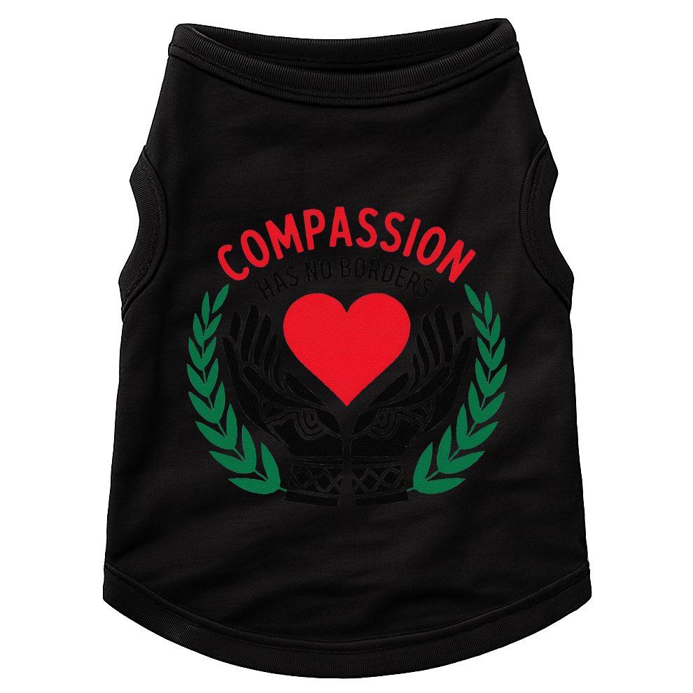 Compassion Has No Borders 2025 Funny Doggie Tank