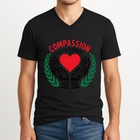 Compassion Has No Borders 2025 Funny V-Neck T-Shirt