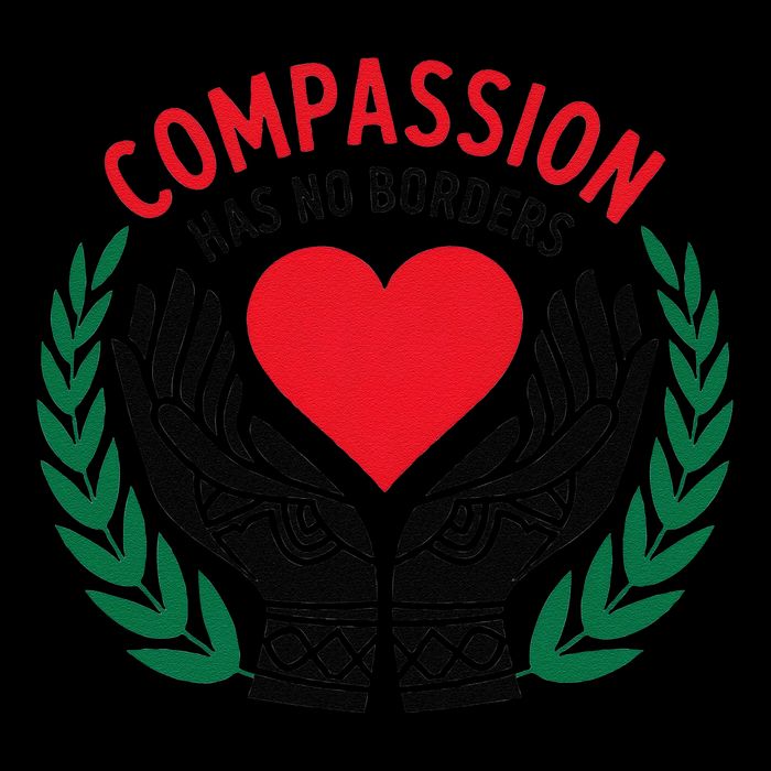 Compassion Has No Borders 2025 Funny Sustainable Bucket Hat