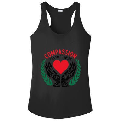 Compassion Has No Borders 2025 Funny Ladies PosiCharge Competitor Racerback Tank