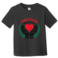 Compassion Has No Borders 2025 Funny Toddler T-Shirt