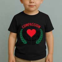 Compassion Has No Borders 2025 Funny Toddler T-Shirt