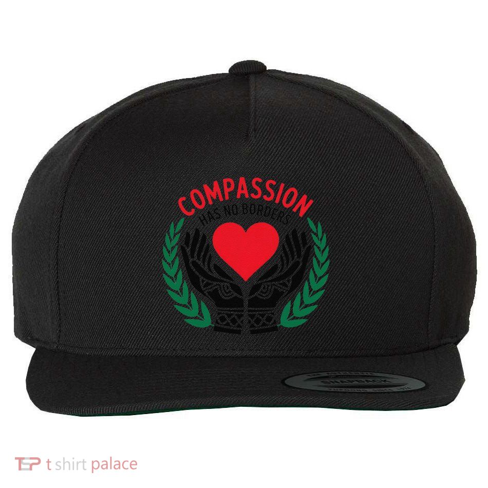 Compassion Has No Borders 2025 Funny Wool Snapback Cap