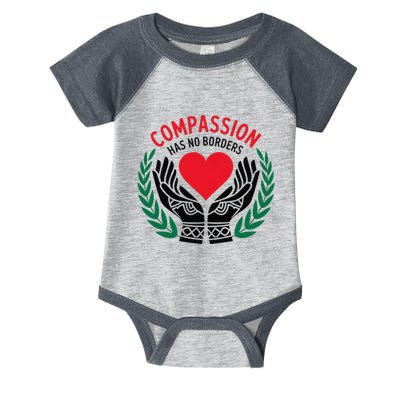 Compassion Has No Borders 2025 Funny Infant Baby Jersey Bodysuit
