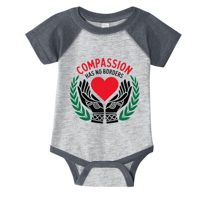Compassion Has No Borders 2025 Funny Infant Baby Jersey Bodysuit