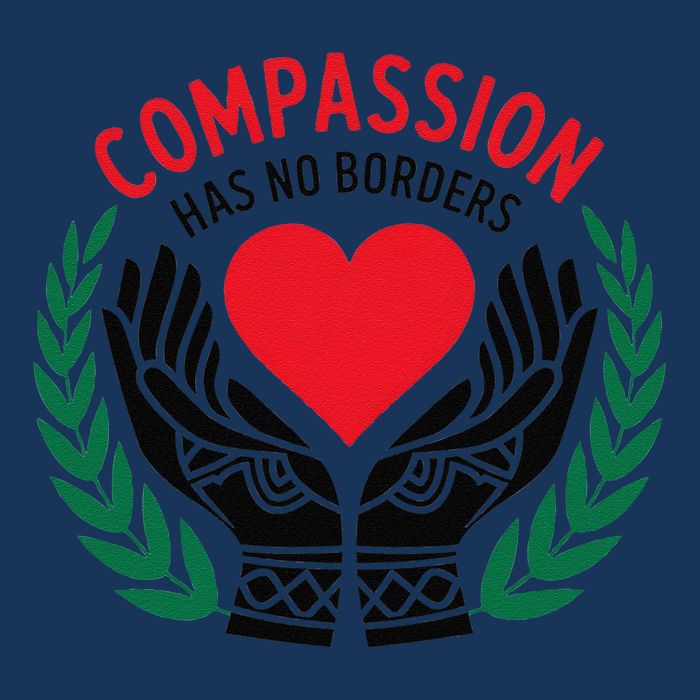 Compassion Has No Borders 2025 Funny Infant Baby Jersey Bodysuit
