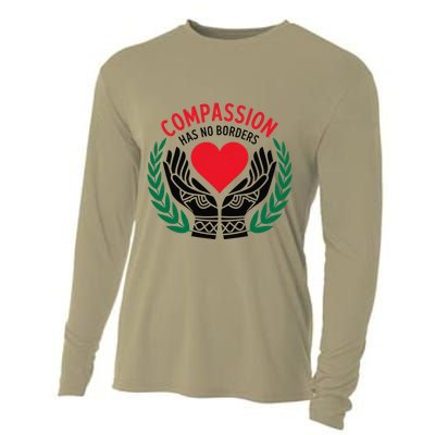 Compassion Has No Borders 2025 Funny Cooling Performance Long Sleeve Crew