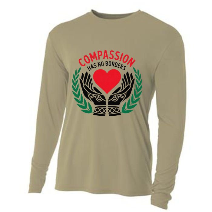 Compassion Has No Borders 2025 Funny Cooling Performance Long Sleeve Crew