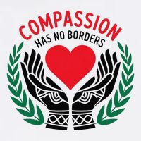 Compassion Has No Borders 2025 Funny Garment-Dyed Sweatshirt