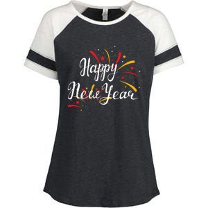 Cute Happy New Year Gift Enza Ladies Jersey Colorblock Tee