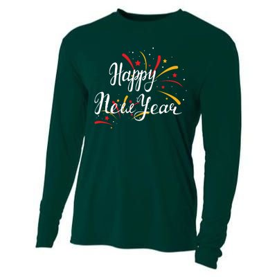 Cute Happy New Year Gift Cooling Performance Long Sleeve Crew