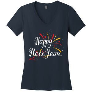 Cute Happy New Year Gift Women's V-Neck T-Shirt